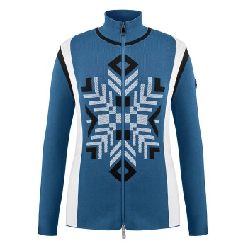 Womens knit jacket twilight blue Alice