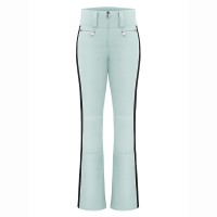 Womens stretch ski pants aloe blue/black