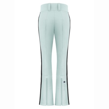 Womens stretch ski pants aloe blue/black