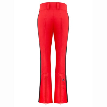 Womens stretch ski pants scarlet red/black