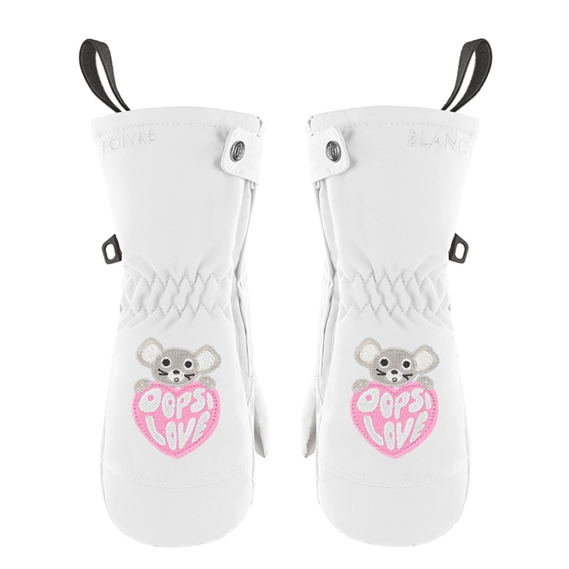 Girls mittens white
