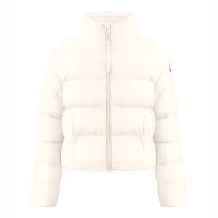 Womens synthetic down ski jacket natural white