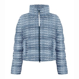 Womens synthetic down ski jacket tweed gothic blue