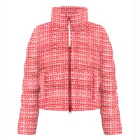 Womens synthetic down ski jacket tweed scarlet red