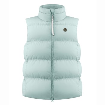 Womens synthetic down vest aloe blue