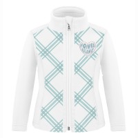 Girls micro fleece jacket cross aloe blue