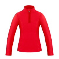 Girls micro fleece jacket scarlet red
