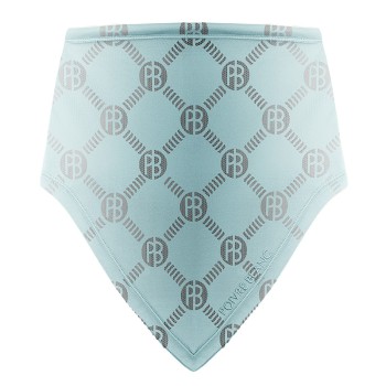 Womens neck warmer monogram aloe blue