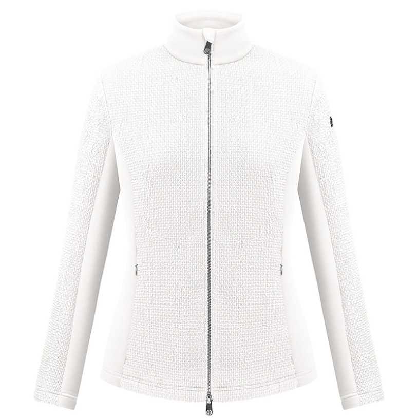 Womens stretch fleece jacket white