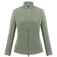 Womens stretch fleece jacket lichen green