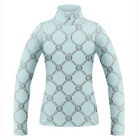 Girls base layer monogram aloe blue