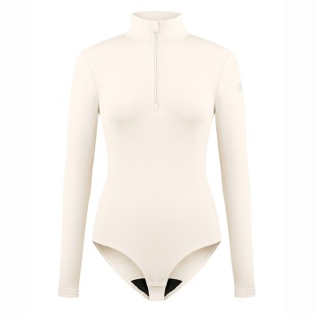 Womens base layer bodysuit natural white