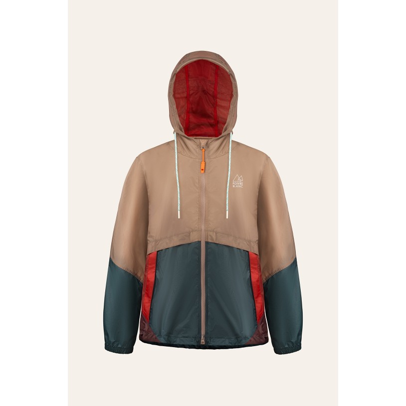 Womens windbreaker brownie brown