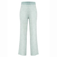 Womens knit pants tweed aloe blue