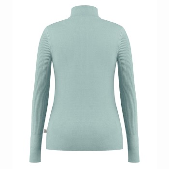 Womens knit sweater aloe blue