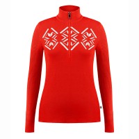 Womens knit sweater scarlet red