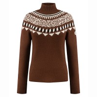 Womens knit pullover choco brown