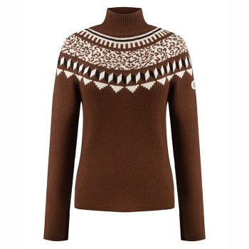 Womens knit pullover choco brown