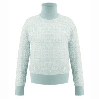 Womens knit pullover tweed aloe blue