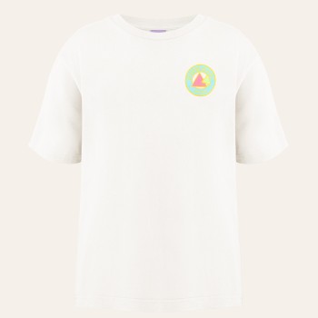 Girls cotton t-shirt letters white