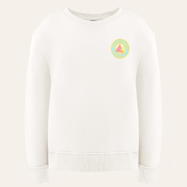 Girls cotton sweater letters white