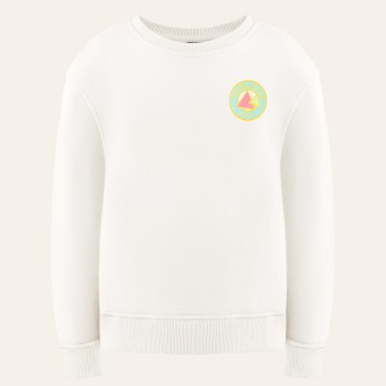 Girls cotton sweater letters white