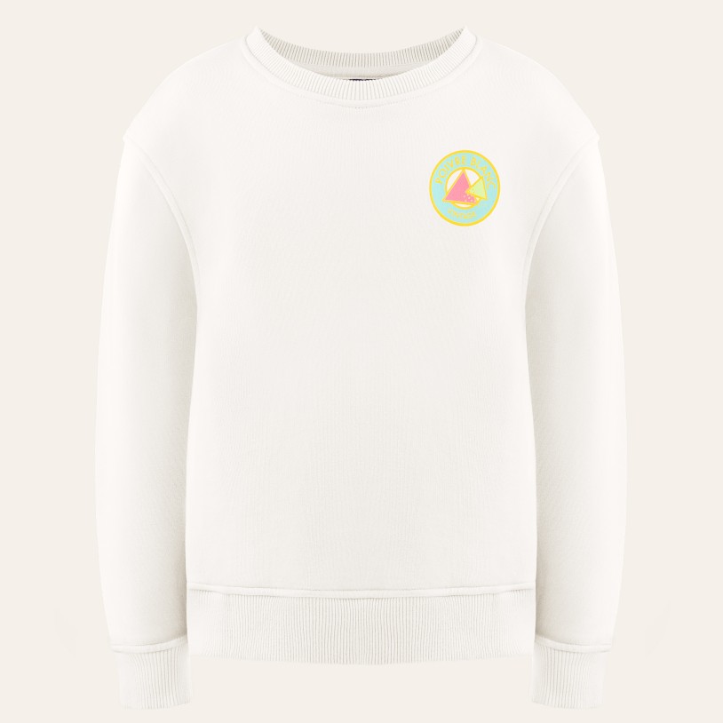 Girls cotton sweater letters white