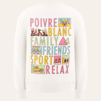 Girls cotton sweater letters white