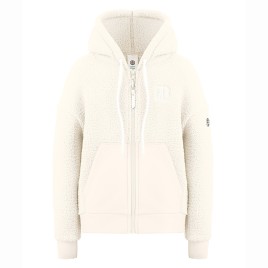 Girls sherpa hoody natural white