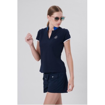 Womens blue cotton shorts