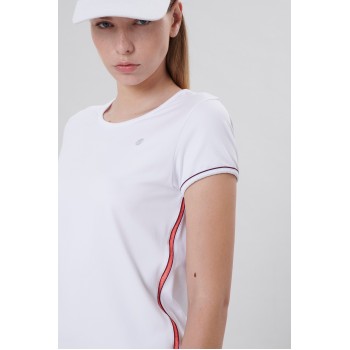 Womens t-shirt white/jam purple