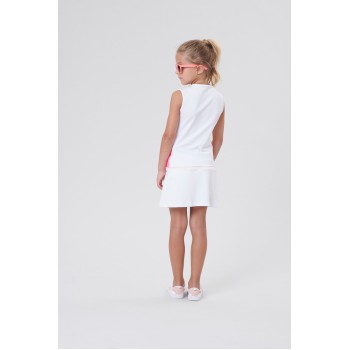 Girls skort white/bubble pink
