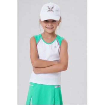 Girls meryl stretch skort emerald green/white