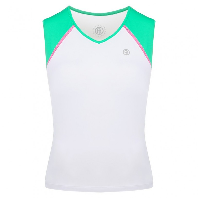 Girls meryl top white/emerald green