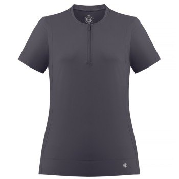 Womens polo shirt carbone grey