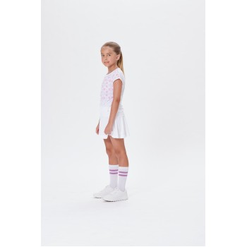 Girls eco light fancy white/lady pink t-shirt