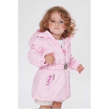Girls padded coat angel pink