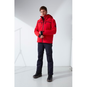 Mens ski jacket scarlet red