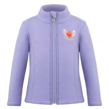 Girls fleece jacket sherpa peri purple