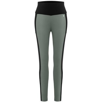 Womens leggings leaf green/black