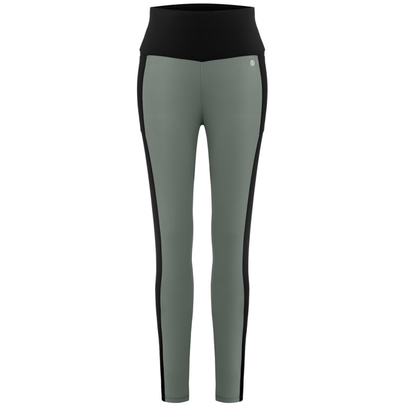 Womens leggings leaf green/black