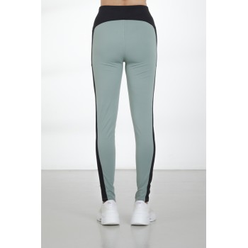 Womens leggings leaf green/black