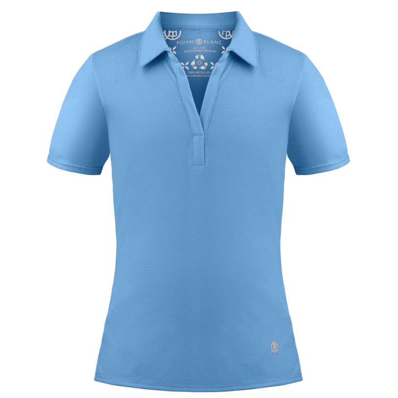 Girls eco active polo shirt lagoon blue