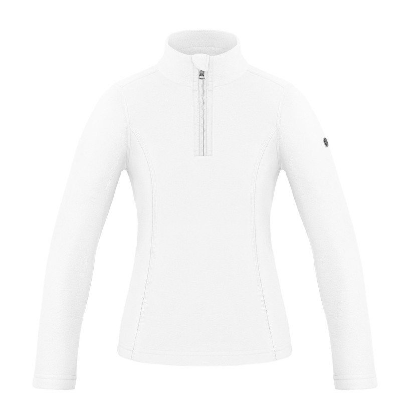 Girls micro fleece jacket white Romy