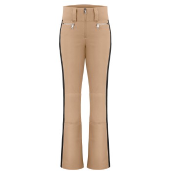 Womens stretch ski pants almond brown/black