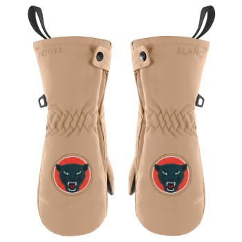 Boys ski mittens almond brown
