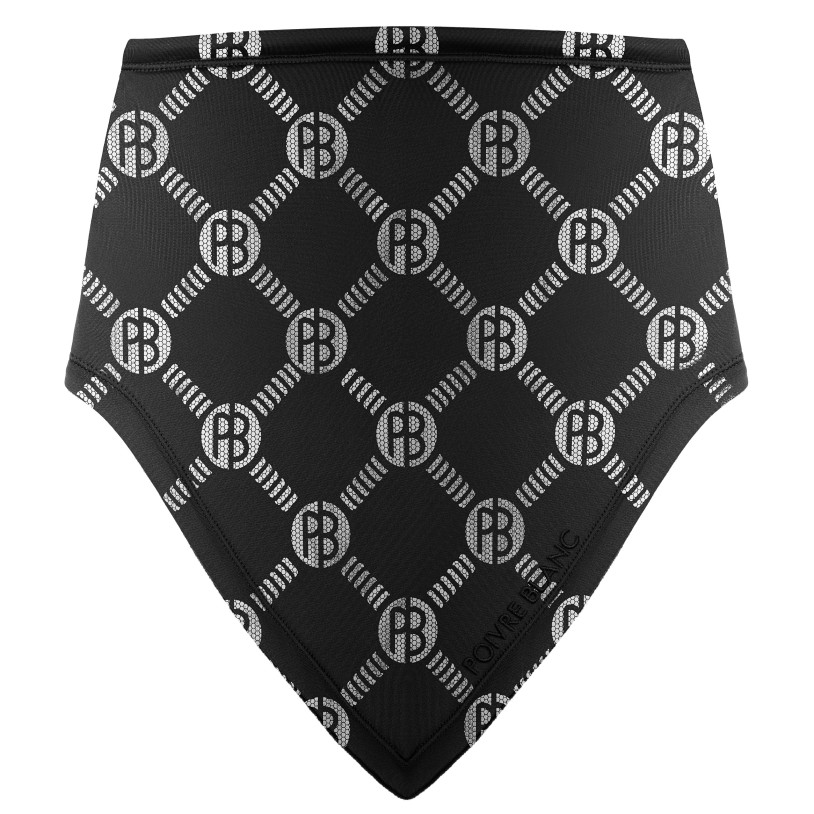 Womens neck warmer monogram black