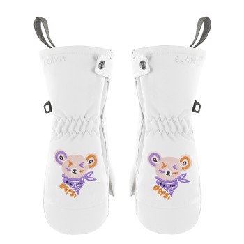 Girls mittens white Mimi