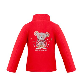 Girls micro fleece jacket scarlet red Ruby