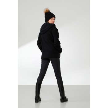 Womens fleece jacket sherpa black